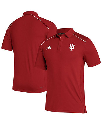Мужская рубашка-поло Indiana Hoosiers Coaches AEROREADY малинового цвета Adidas