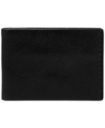 Fossil Mens Roger Leather Passcase Wallet Black 