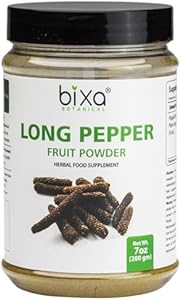 bixa BOTANICAL Piper Longum Powder (Порошок) 200 Grams (7 Oz) (Pippali Fruit) | Seasoning | Strong Aroma | Ayurvedic Herbal Supplement | Gluten Free, Non-GMO, Steam Sterlized, Vegan, 100% Pure. Bixa BOTANICAL