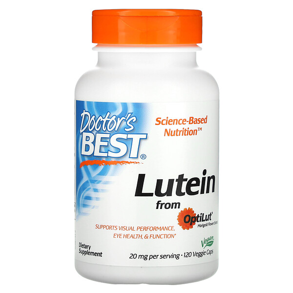 Лютеин из OptiLut - 20 мг - 120 растительных капсул - Doctor's Best Doctor's Best