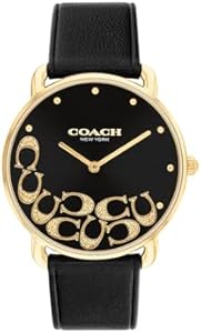 Coach Elliot Women's 2H Quartz Watch, 36mm - Leather Strap - Water Resistance 3 ATM/30 Meters - Premium Fashion Timepiece for Everyday Wear - Gift for Her - Amazon Exclusive COACH