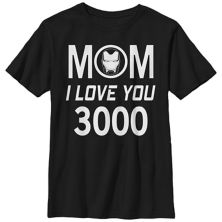 Boys 4-7 Iron Man Mother's Day I Love You 3000 Graphic Tee Licensed Character