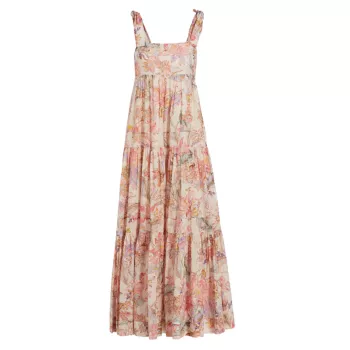 Cira Floral Cotton Midi-Dress ZIMMERMANN