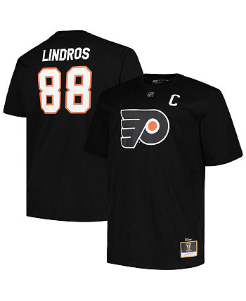 Мужская черная футболка с именем и номером капитана Eric Lindros Philadelphia Flyers Big and Tall Captain Profile