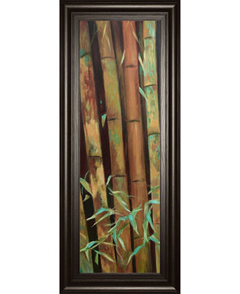 Бамбук Finale I от Сюзанны Уилкинс, настенное искусство в рамке с принтом - 18 "x 42" Classy Art