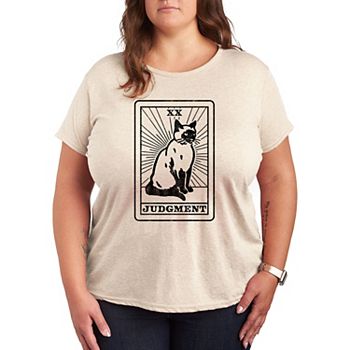 Plus Judgement Cat Tarot Card Graphic Tee Licensed Character