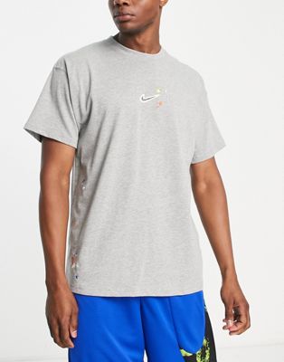 Серая футболка оверсайз Nike Basketball Splatter Pack Nike Basketball