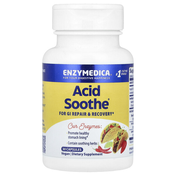 Acid Soothe, 30 капсул Enzymedica