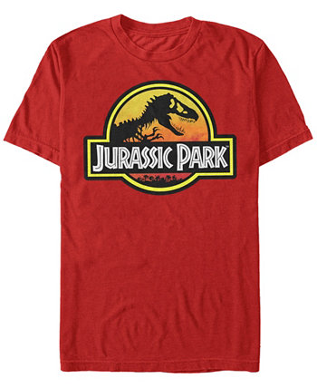 Мужская классическая футболка с короткими рукавами и логотипом Jurassic Park