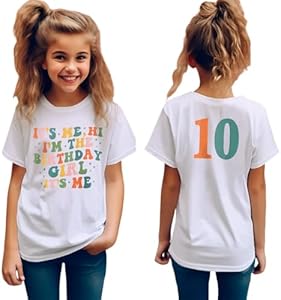 It’s Me I’m The Birthday Girl Shirts Toddler Kids Girls Birthday Tees T-Shirt Party Outfits Tops 5-12 Years Ag Aguu