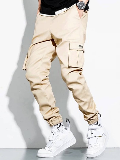 Мужские брюки-карго с карманами SHEIN