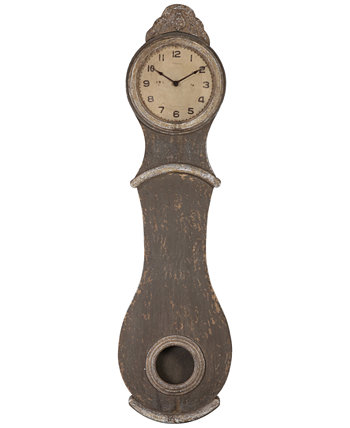 Декоративные деревянные настенные часы в стиле дедушки с состаренной отделкой, серые 3R Studio