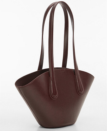 Women's Leather-Effect Shopper Bag MANGO