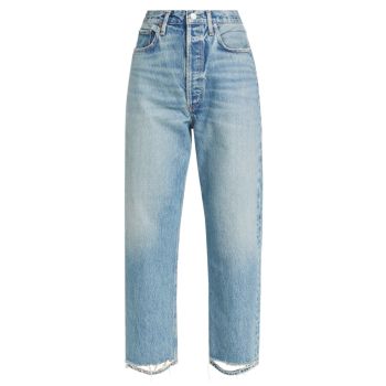 Укороченные джинсы 90-х с эффектом потертости до щиколотки AGOLDE