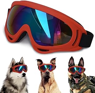 Small Dog Sunglasses with Adjustable Strap UV Protection, Winproof Dog Puppy Sunglasses, Suitable for Small Dog Pet Glasses, Dogs Eyes Protection，Soft Dog Goggles NICERINC PET