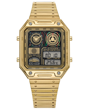 Мужские часы Star Wars C-3PO Ana-Digi с золотистым браслетом из нержавеющей стали, 33 мм Citizen