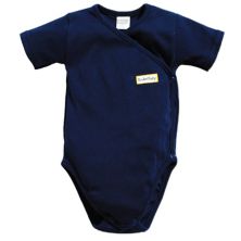 Baby's Short Sleeve Kimono Bodysuit Navy Blue RocketBaby