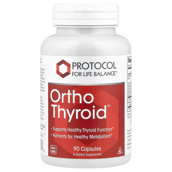 Ortho Thyroid™ 90 капсул для укрепления здоровья щитовидной железы и улучшения обмена веществ Protocol for Life Balance