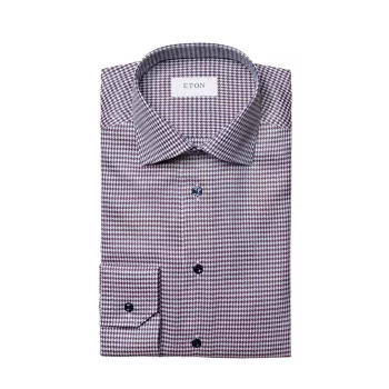 Классическая рубашка узкого кроя с узором «гусиные лапки» Eton