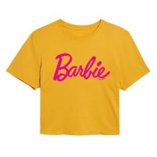 Укороченная футболка с логотипом Juniors' Barbie Classic Logo Barbie