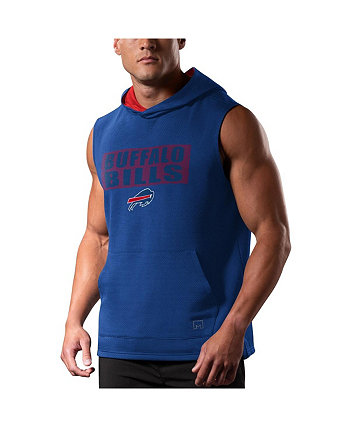 Мужской пуловер без рукавов Royal Buffalo Bills Marathon с капюшоном MSX by Michael Strahan