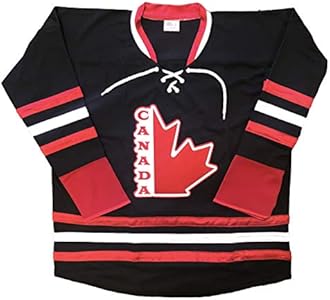 Tally Team Canada Hockey Jerseys (Black) - We Customize and Ship to You Tally