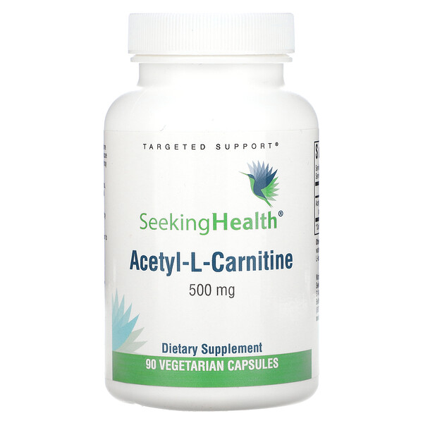 Ацетил-L-карнитин, 500 мг, 90 вегетарианских капсул Seeking Health