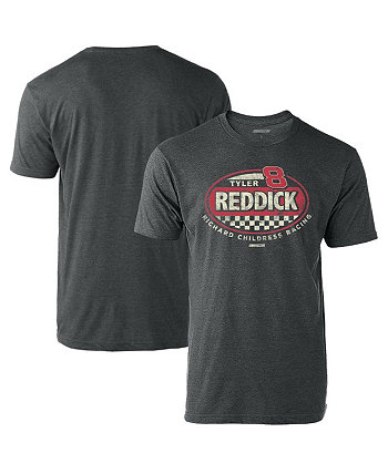 Мужская футболка Heather Charcoal Tyler Reddick в винтажном стиле Rookie Checkered Flag Sports