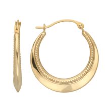 Серьги-кольца Everlasting Gold из 10-каратного золота с бусинами Everlasting Gold