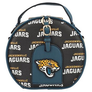 Круглая сумка из веганской кожи с логотипом Jacksonville Jaguars и двумя карманами Unbranded