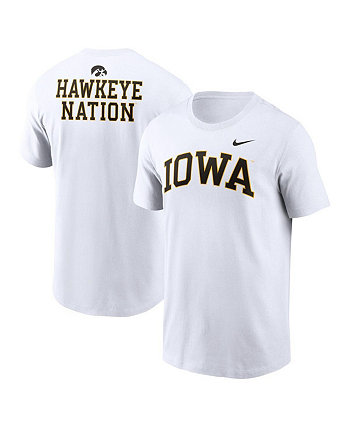 Men's White Iowa Hawkeyes Blitz 2-Hit T-Shirt Nike