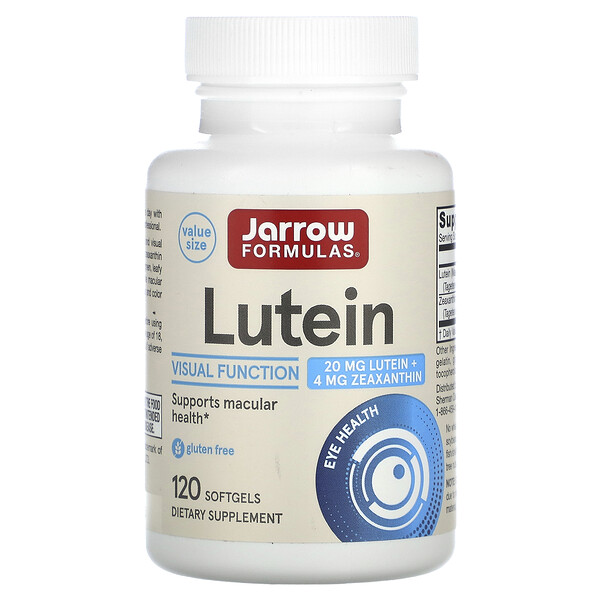 Лютеин 20 мг и Зеаксантин 4 мг - 120 мягких капсул - Jarrow Formulas Jarrow Formulas