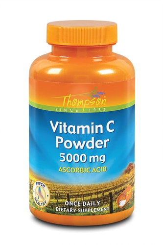Томпсон Витамин С в порошке — 5000 мг — 8 унций Thompson