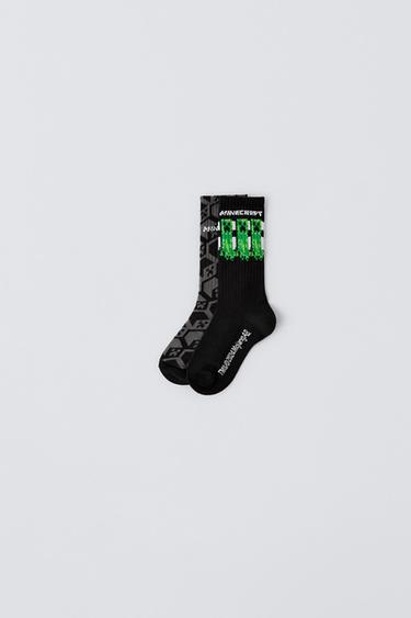 TWO PACK OF MINECRAFT © MOJANG AB ™ SOCKS ZARA