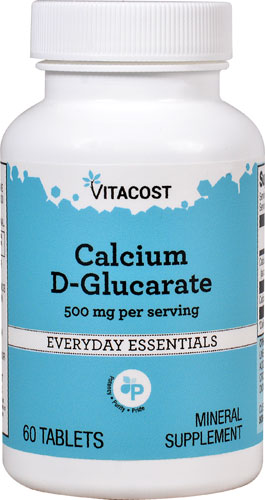 Кальций D-Глюкарат - 500 мг - 60 таблеток - Vitacost Vitacost
