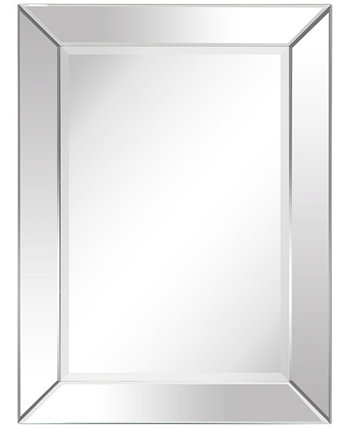 Рама из цельного дерева, покрытая прозрачным зеркалом со скошенной кромкой - 40 x 30 дюймов Empire Art Direct