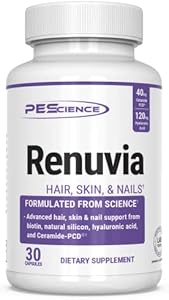 PEScience Renuvia, One Daily Hair Skin and Nails Hyaluronic Acid Blend, 30 Capsules PEScience