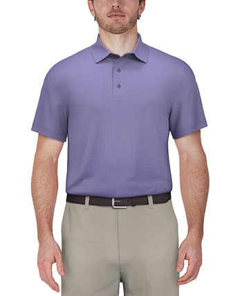 Мужская рубашка-поло в мини-клетку с короткими рукавами PGA TOUR