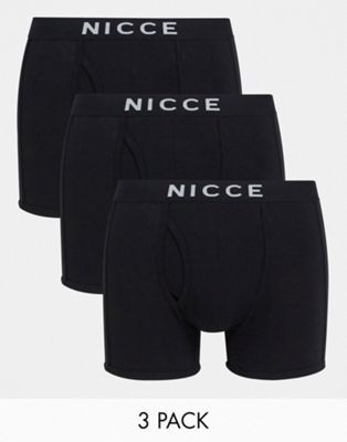 Nicce cubar 3 pack trunks in black Nicce