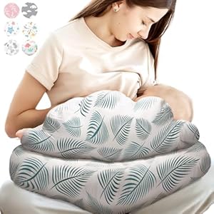 PILLANI Nursing Pillow for Breastfeeding, Breast Feeding Pillow for Mom & Baby Support, Removable Cotton Cover, Adjustable Waist Strap, Newborn Essentials Must Haves, Baby Registry Search, Baby Pillow PILLANI