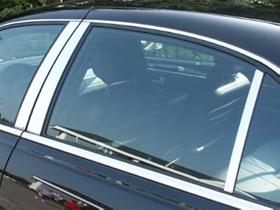 Stainless Polished Chrome Pillar Post Trim 6PC, Compatible with Lincoln Town Car 1998-2011 (4-Door, Sedan) 707Motoring