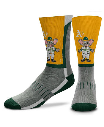 Мужские носки Oakland Athletics Mascot Snoop V-Curve Crew For Bare Feet