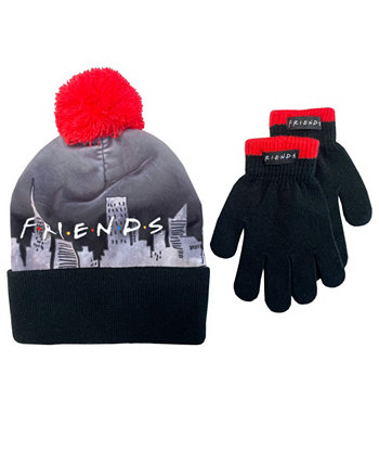 Big Girls Friends Hat And Glove Set, 2-Piece ABG Accessories