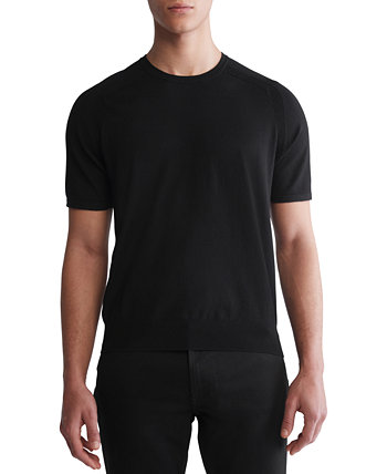 Мужская трикотажная футболка с короткими рукавами и круглым вырезом Tech Calvin Klein