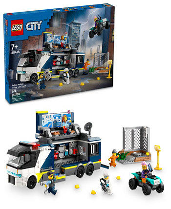Игрушечный грузовик «Передвижная криминальная лаборатория городской полиции» 60418, 674 детали Lego