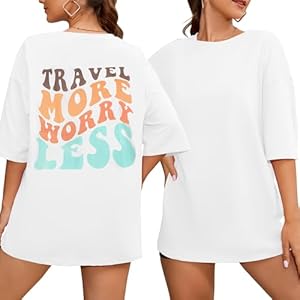 Fenxxxl Women's Short Sleeve Slogan Oversized Tshirt Letter Graphic Tee Drop Shoulder Fenxxxl