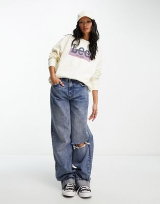 Белая толстовка с логотипом Lee Jeans Lee Jeans