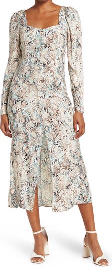 Платье миди с длинными рукавами и цветочным принтом Mariska AFRM
