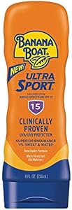 Banana Boat Sport Ultra SPF 15 Sunscreen Lotion, 8oz | Banana Boat Sunscreen SPF 15 Lotion, Oxybenzone Free Sunscreen, Sunblock Lotion Sunscreen, Banana Boat Lotion SPF 15, 8oz Banana Boat