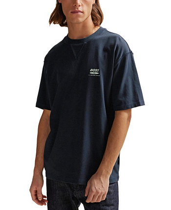 Мужская сезонная футболка оверсайз с рисунком BOSS